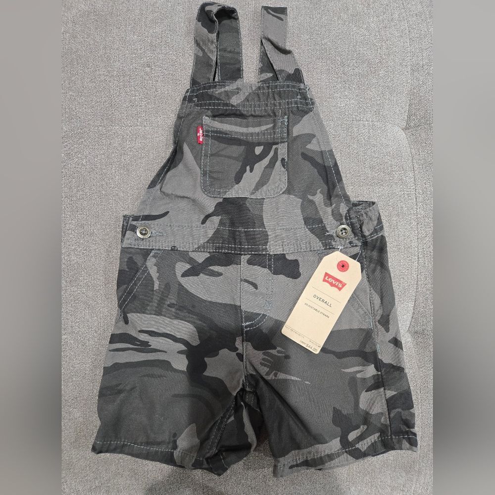 Levi's Kids Gray Camo Overalls‎